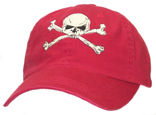 Skull & Cross Bone Red Cap