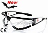 Shield II, Black Frame Clear Lens Glasses, by Bobster