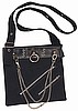 Black Zipper & Chain Bag