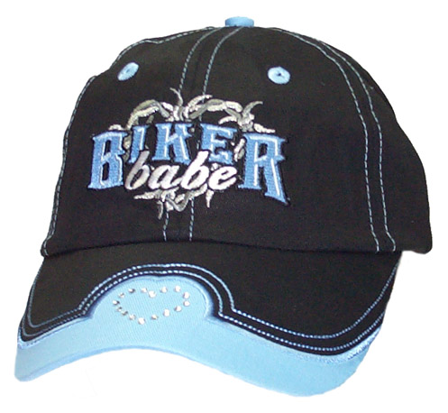 Biker Babe Blue Cap