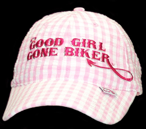 Wicked Woman Choppers Pink Gingham Cap