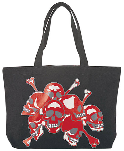 Skulls Black Canvas Bag