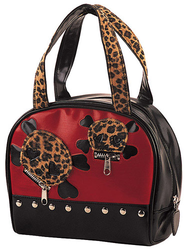 Leopard Skull Cross Bone Bag