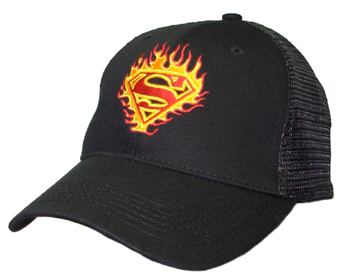 Superman Flames Trucker Cap