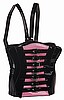 Black & Pink Buckled Patent Corset Backpack
