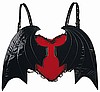 Red Heart & Bat Wing Patent Backpack