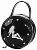 Trucker Girl Patent Round Bag