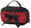 Black Satin Bow & Red Lace Bag