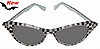50's Checker Black & White Sunglasses