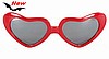 Sweet Heart, Red Mirrored Sunglasses